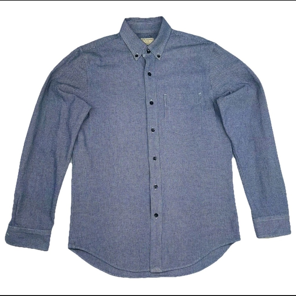 Club Monaco Slim Fit Shirt, Men’s Size S, Blue Color , Long Sleeve